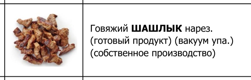 Говяжий ШАШЛЫК нарез (готовый продукт ) 